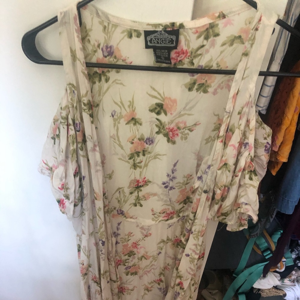 Angie Flower Wrap Dress